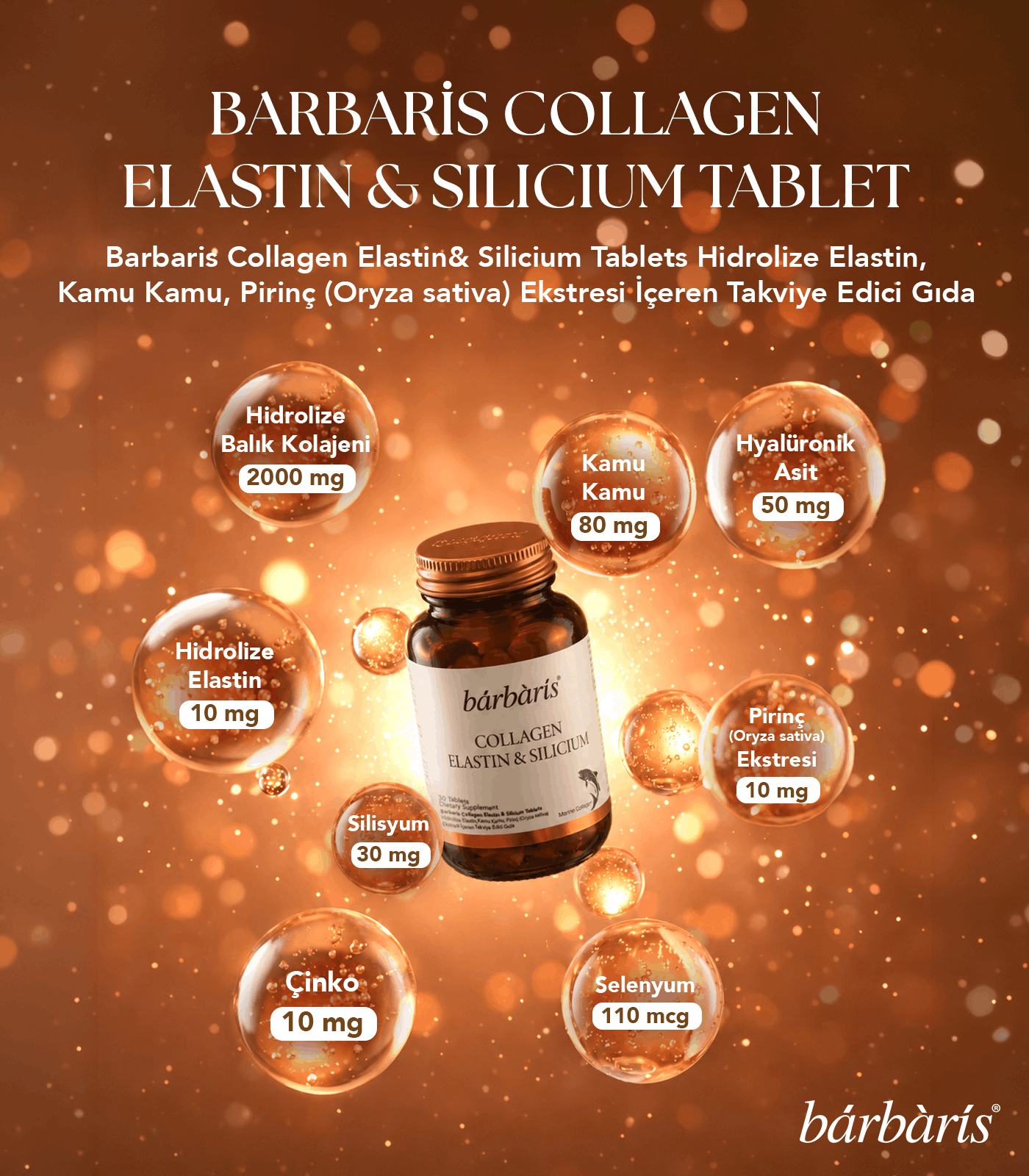 Barbaris Collagen Elastin&Silicium 30 Tablet - 3 Paket - Görsel 12